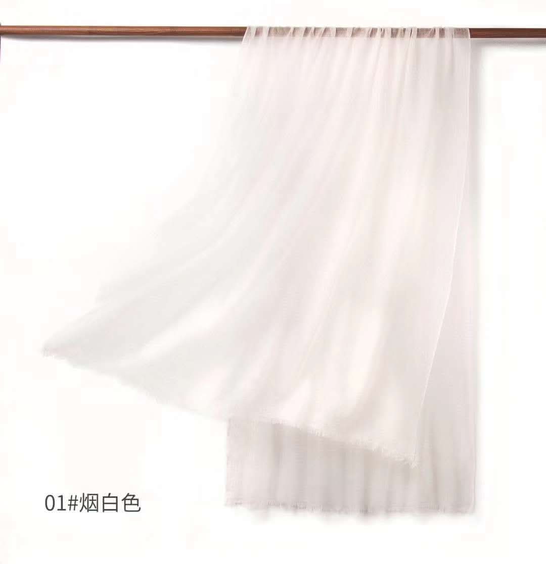 Cashmere Travel Wrap light white Scarf