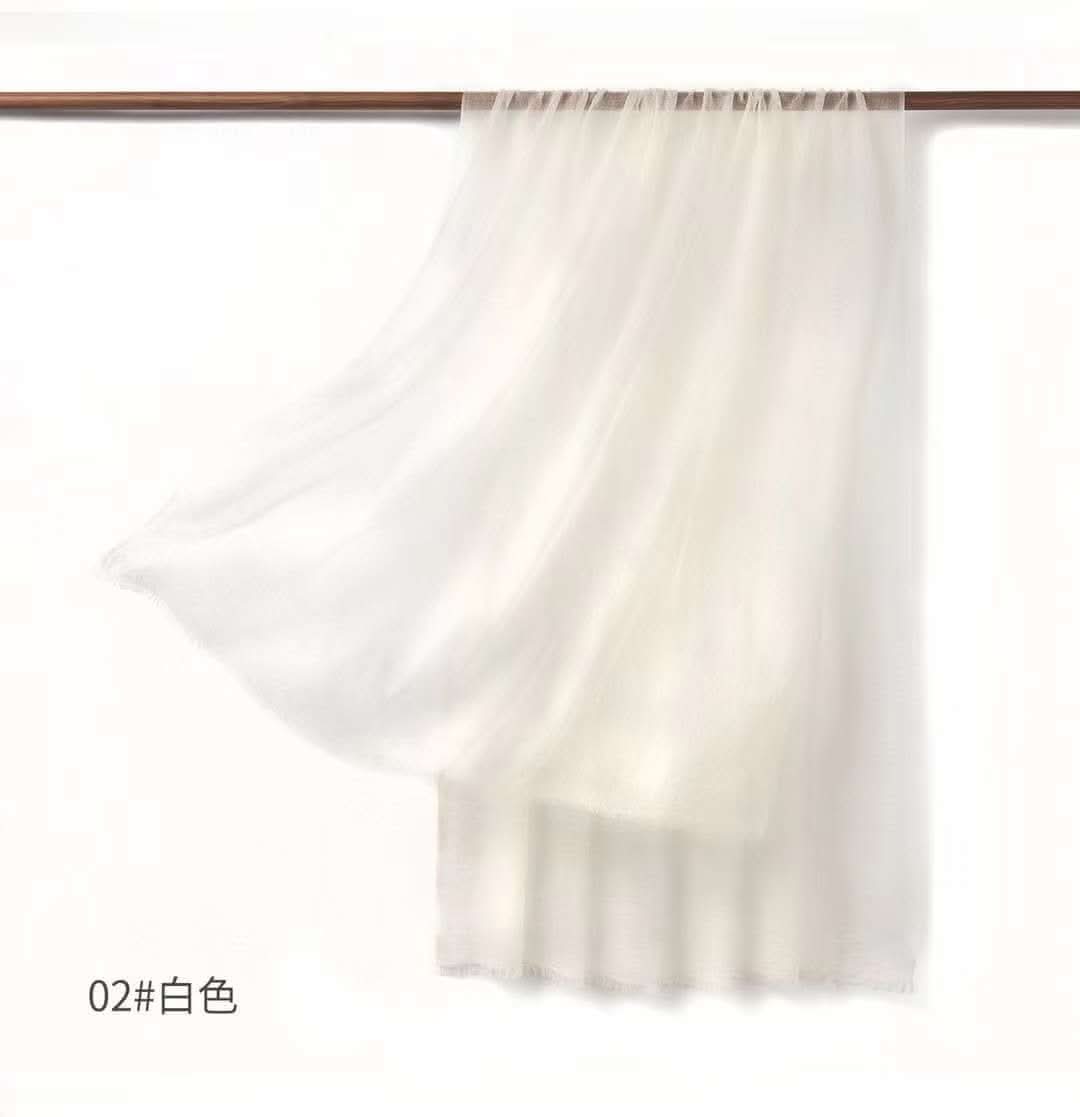 Cashmere Travel Wrap white Scarf
