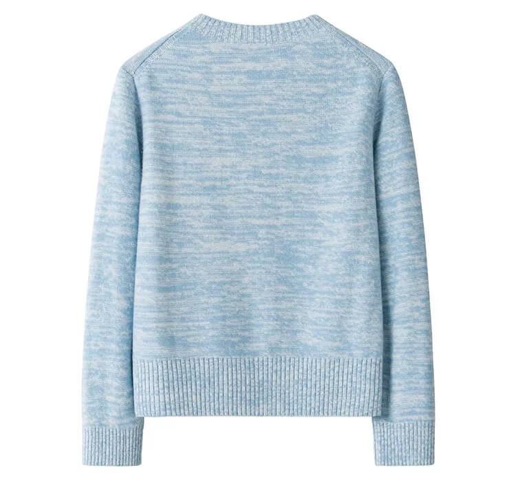 100% Cashmere Women’s Cardigan in sky blue