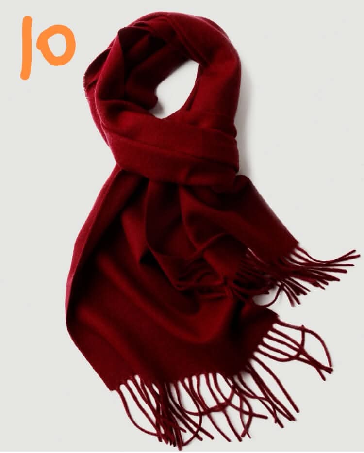 Angola Red,wine red Women 100% pure cashmere scarf Black Friday, Cyber Monday, Christmas, New Year best gifts