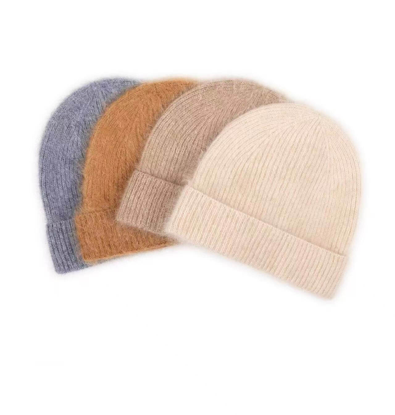 Luxury brushed cashmere beanie by VINCI Cashmere