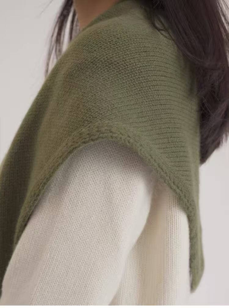 Thick cashmere neck wrap for cold weather