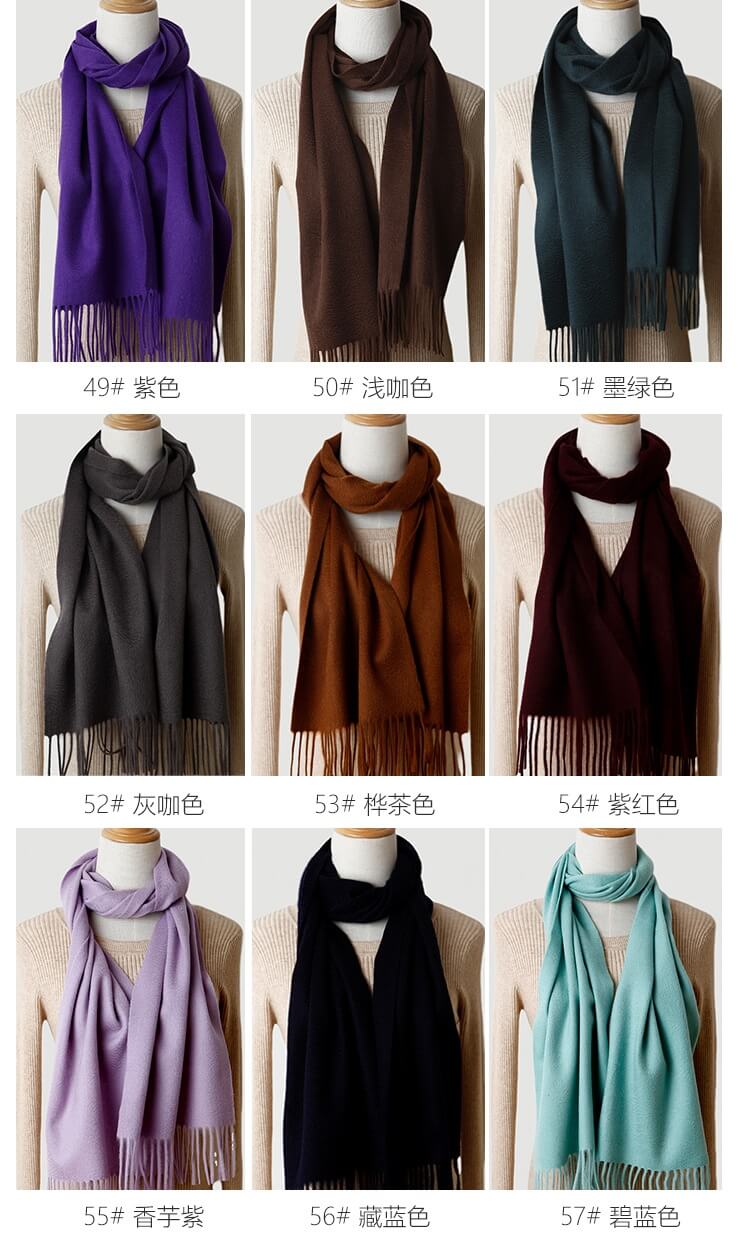 women's pure Cashmere Scarf color collections