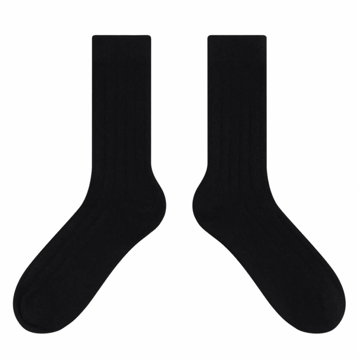Pair of black 100% cashmere socks for women