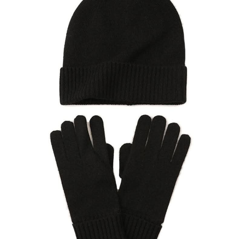 men's cashmere beanies and gloves send in black color, premium cashmere set for men,warm cashmere beanie, cashmere gloves for men