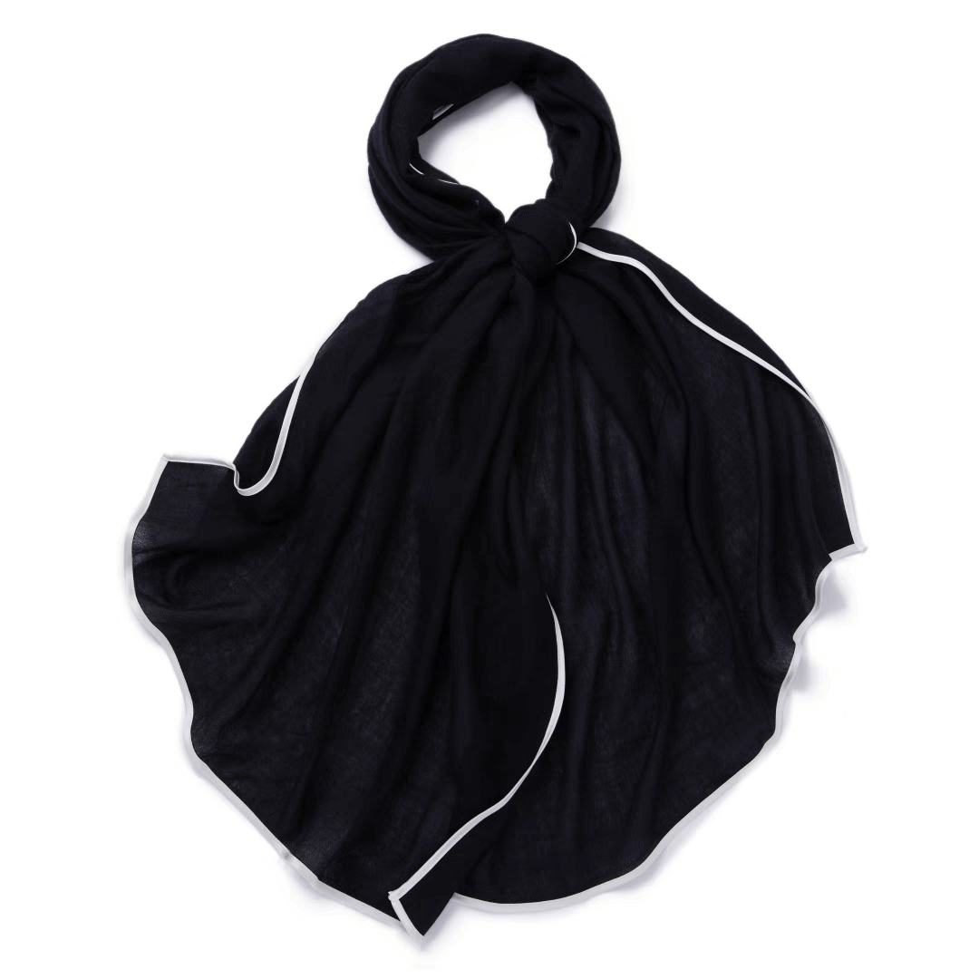 Embrace Effortless Elegance: Pure Cashmere Wrap for Spring Summer in black