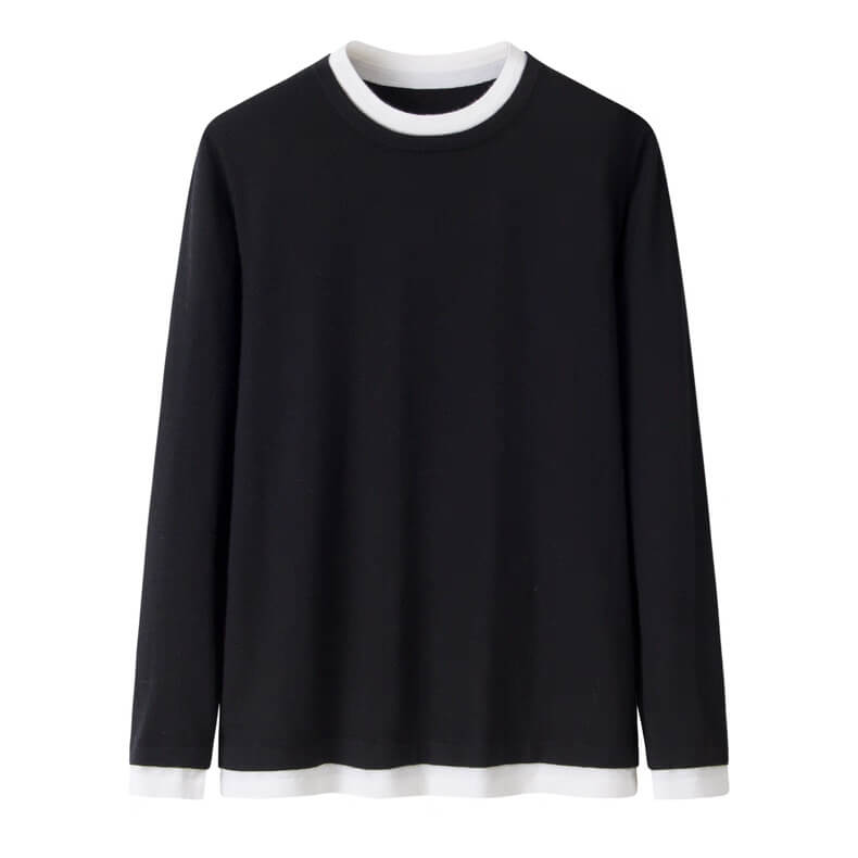 Featherlight Luxury: Women’s 100% Cashmere Sweater in black