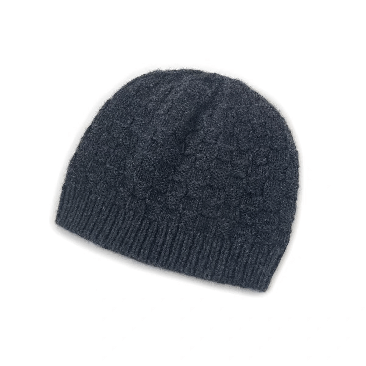 Premium Men's 100% White Cashmere Beanie - Timeless Warmth, Crafted for Comfort in dark grey