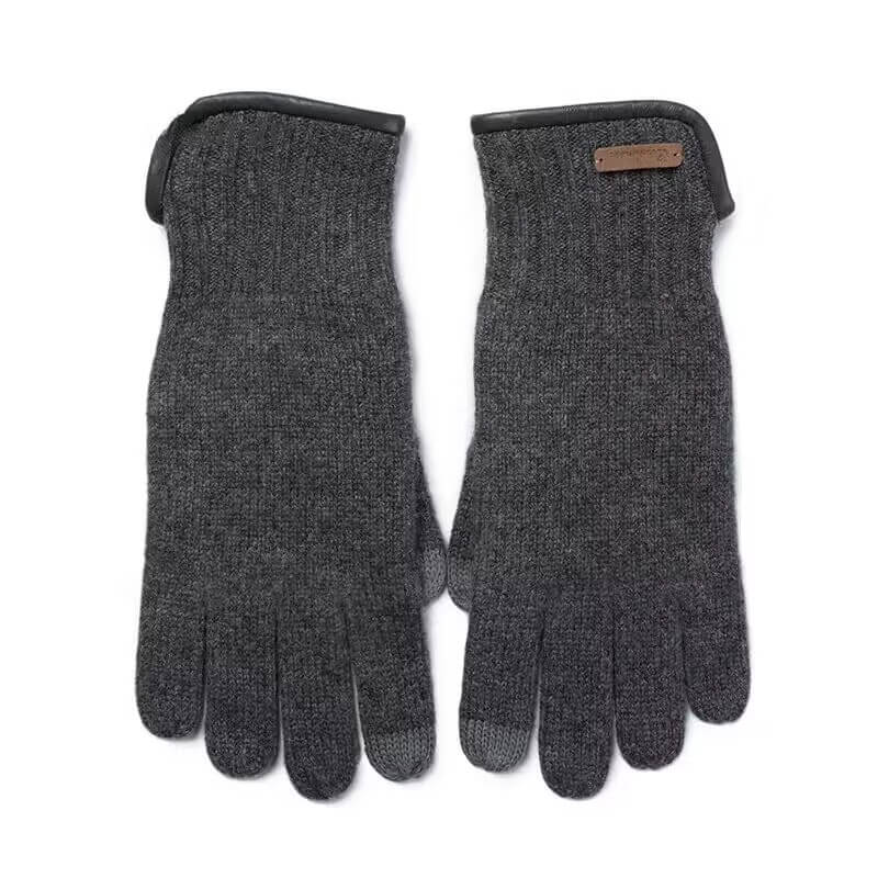 Indulge in Timeless Luxury: 100% Cashmere Men's Gloves in dark grey