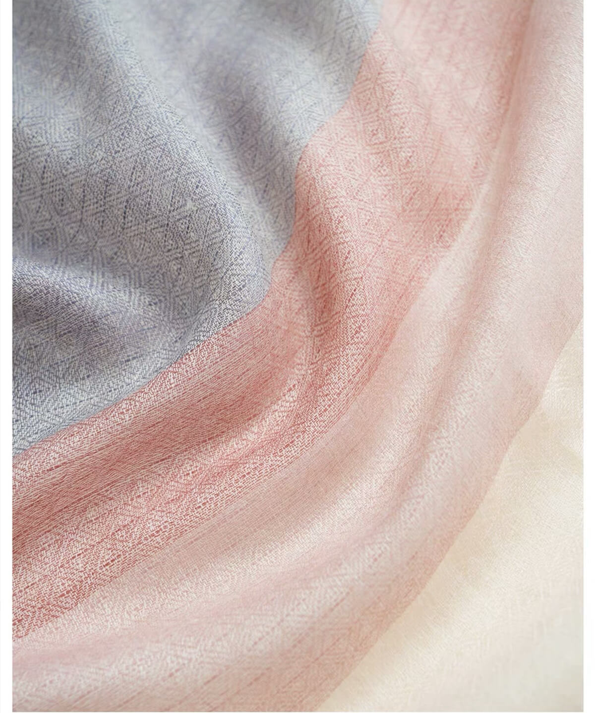 Artisanal 100% Cashmere Scarf Shawl – Axial Ombré Weave