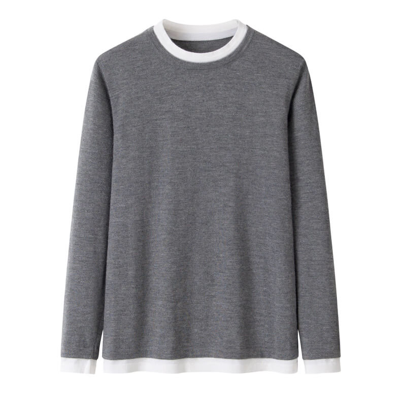 Featherlight Luxury: Women’s 100% Cashmere Sweater in grey