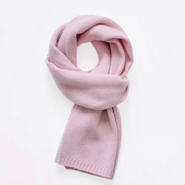 Luxurious 100% Cashmere Scarf in light blue in pink
