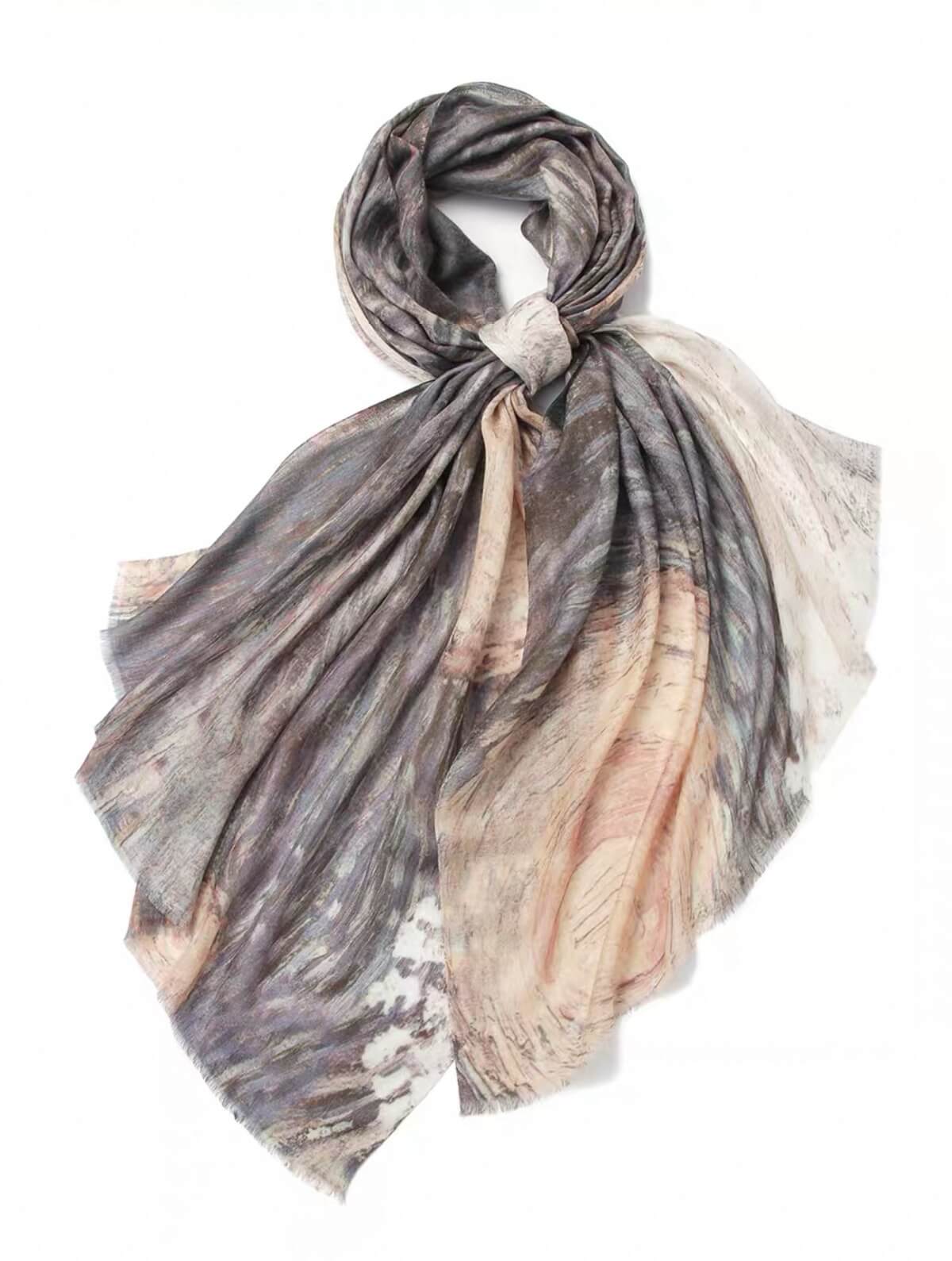 Luxurious 100% Cashmere Scarf Wrap in grey