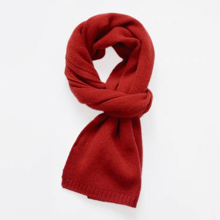 Luxurious 100% Cashmere Scarf in light blue in red