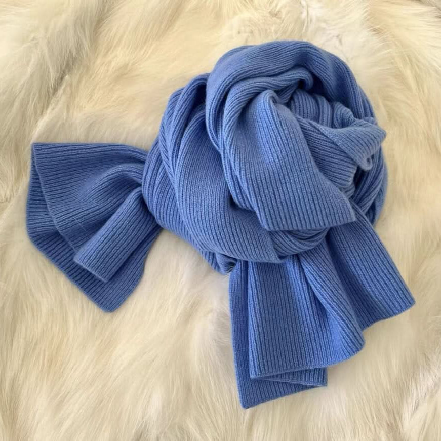baby ribbed cashmere scarf ,lightweight winter accessory