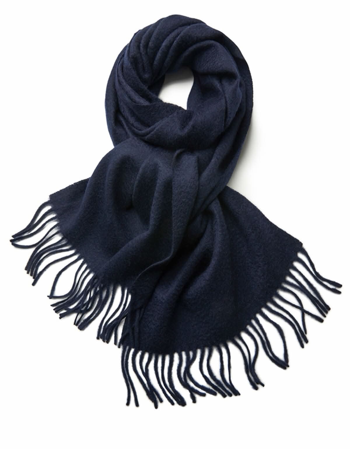 navy blue color 100% Cashmere wrap scarf for women and men. Black Friday, Cyber Monday, Christmas, New Year best gifts