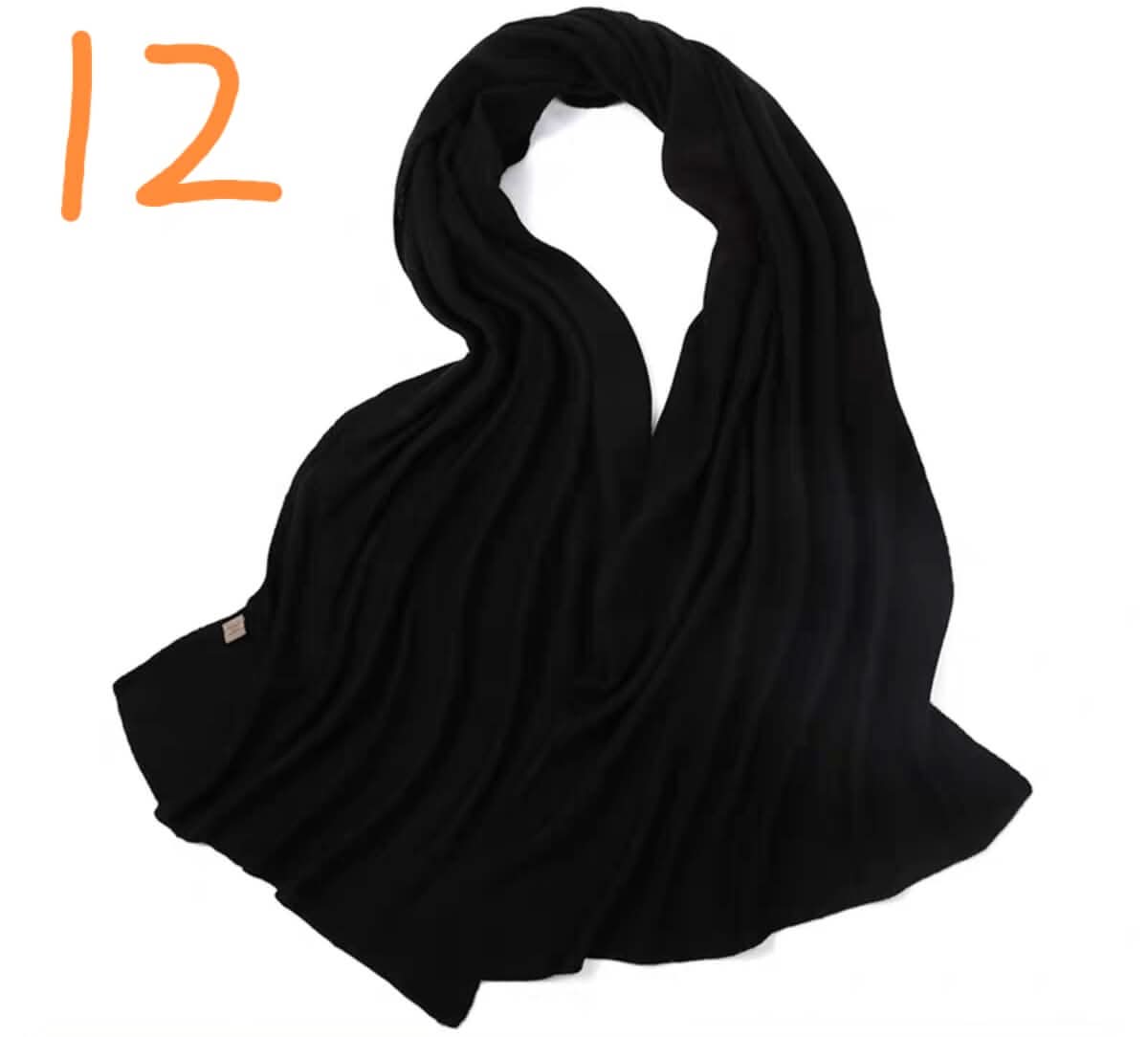 women's Cashmere Travel Wrap in black color