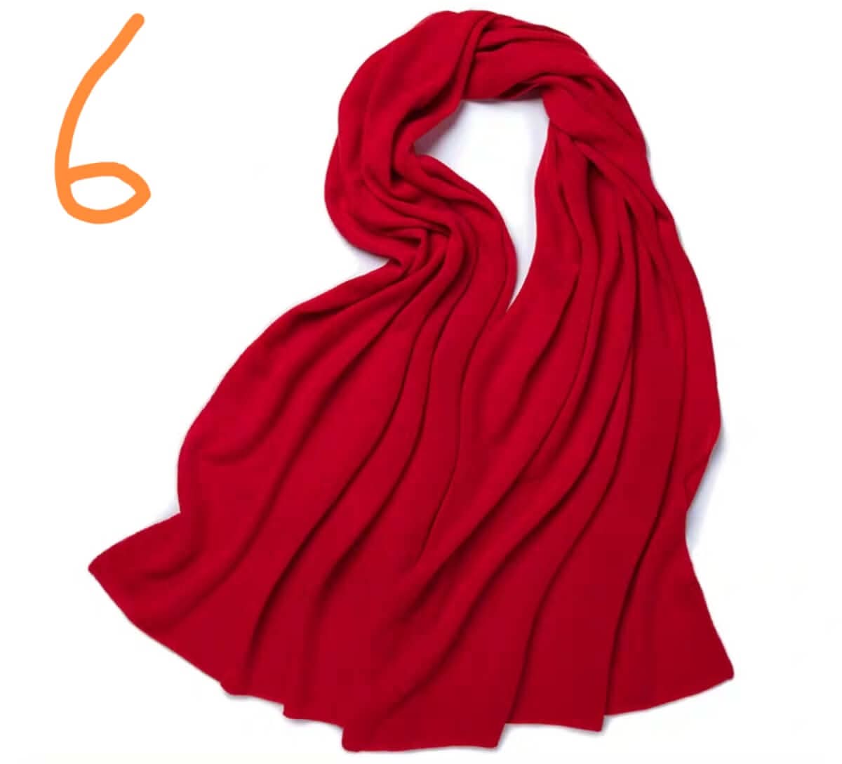 women's Cashmere Travel Wrap in bright red color