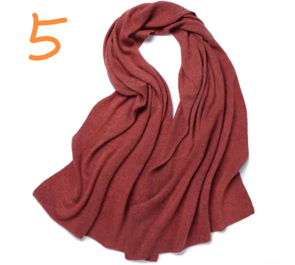 women's Cashmere Travel Wrap in red color