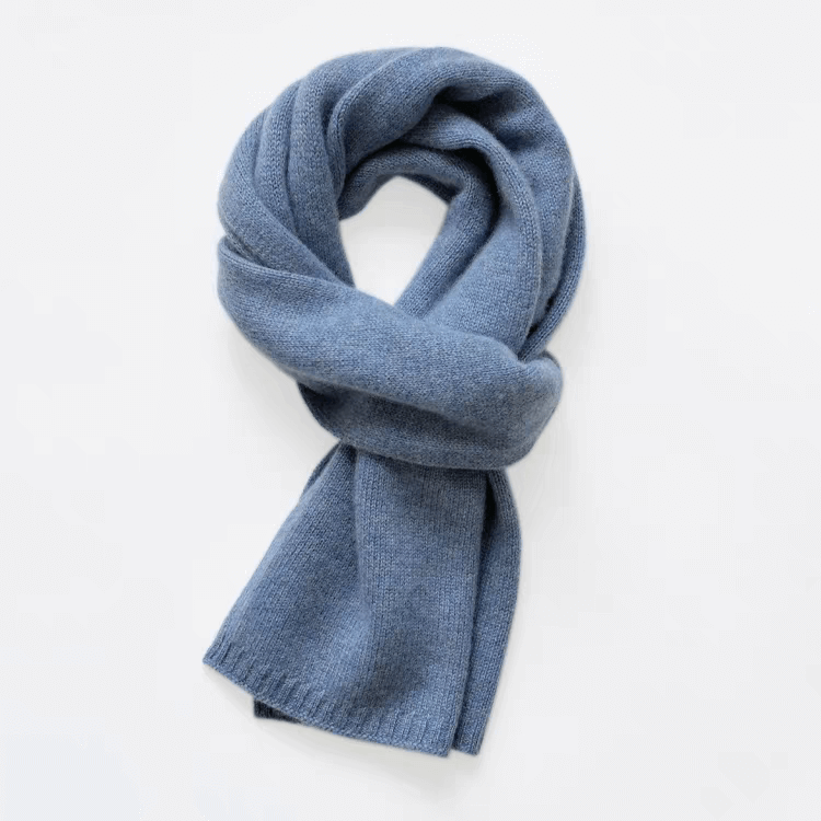Luxurious 100% Cashmere Scarf in light blue