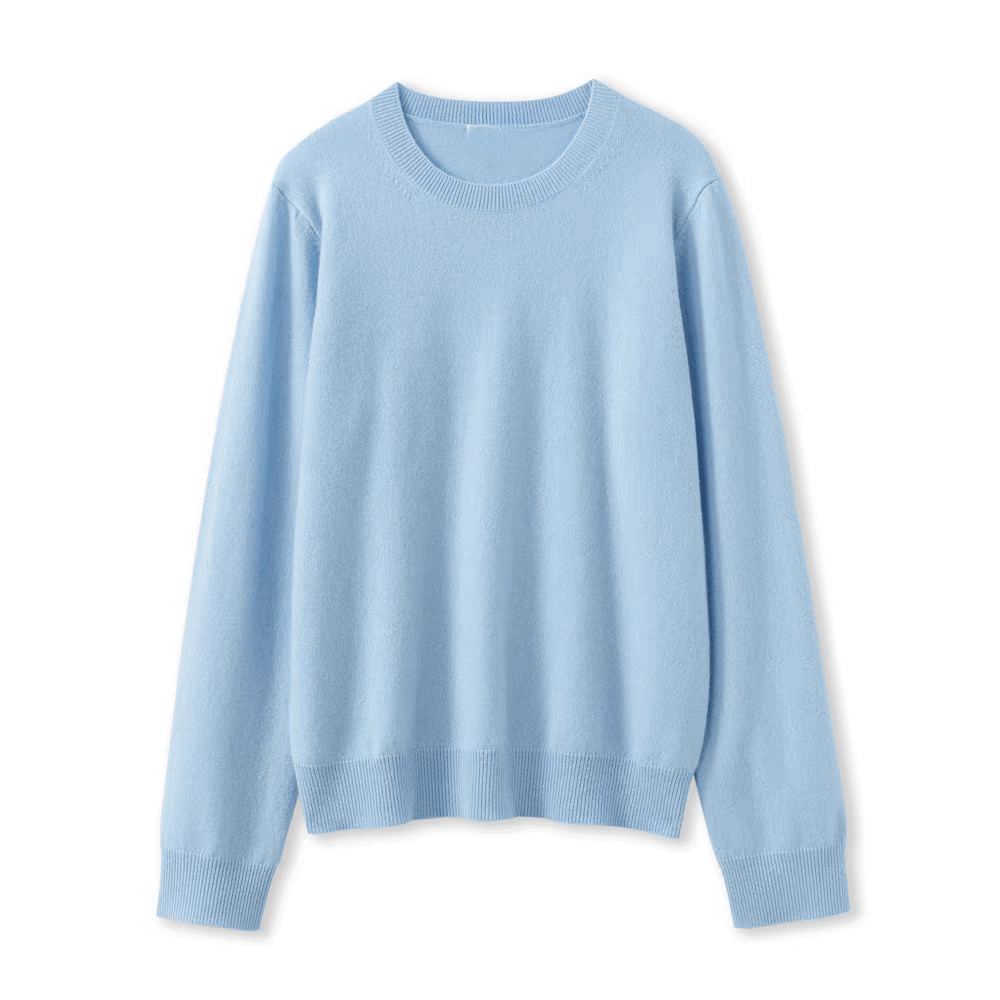 Luxury Women’s 100% Cashmere Sweater in blue