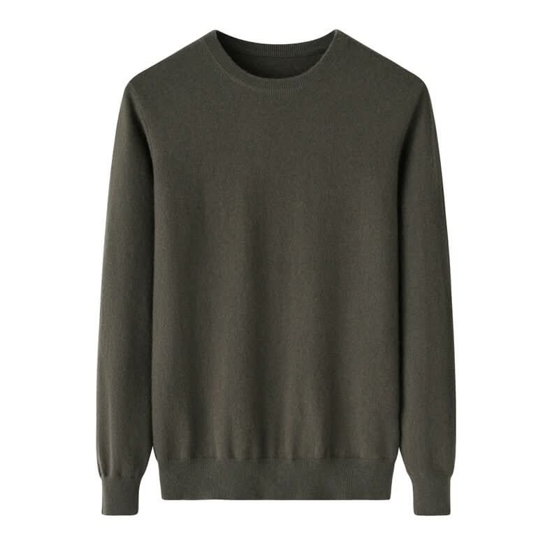 green cashmere crew neck sweater mens