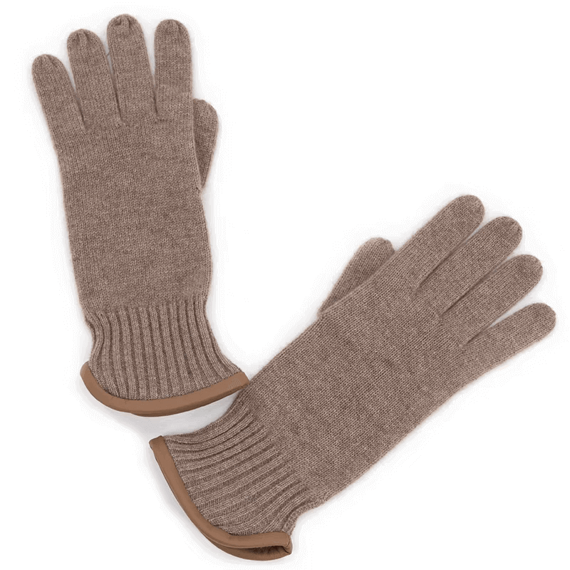 men cashmere camel color gloves