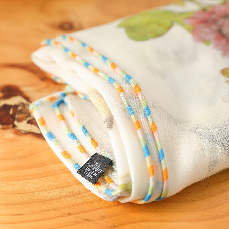 Ethereal 100% Cashmere Printed Square Scarf