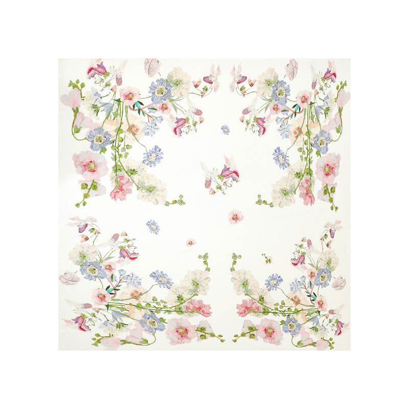 Ethereal 100% Cashmere Printed Square Scarf
