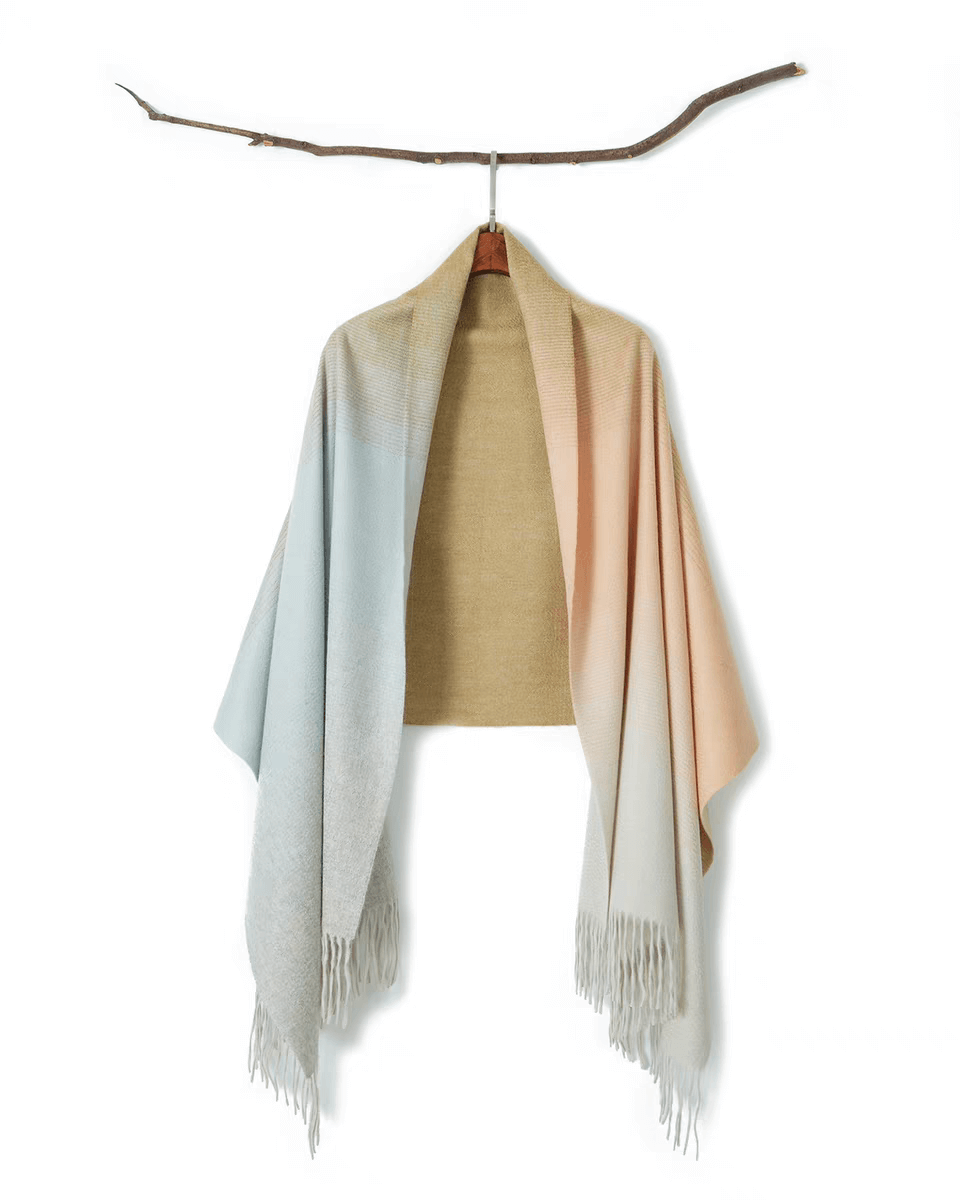 New ombre color thick cashmere scarf shawl,Luxurious Women's 100% Cashmere Shawl Scarf
