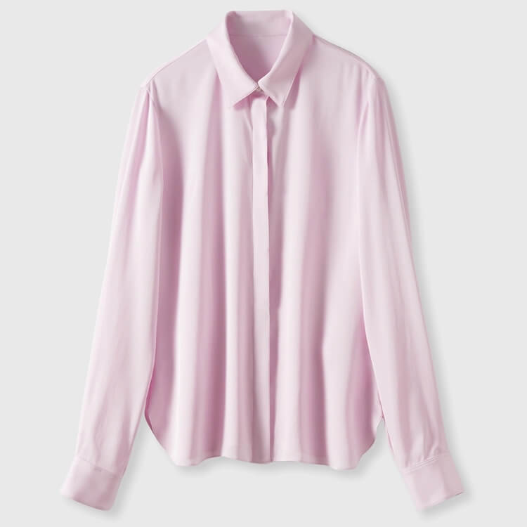 Women's 100% Mulberry Silk Pink Blouse Vinci Cashmere vinci cashmere Women's 100% Mulberry Silk Pink Blouse Vinci Cashmere vinci cashmere