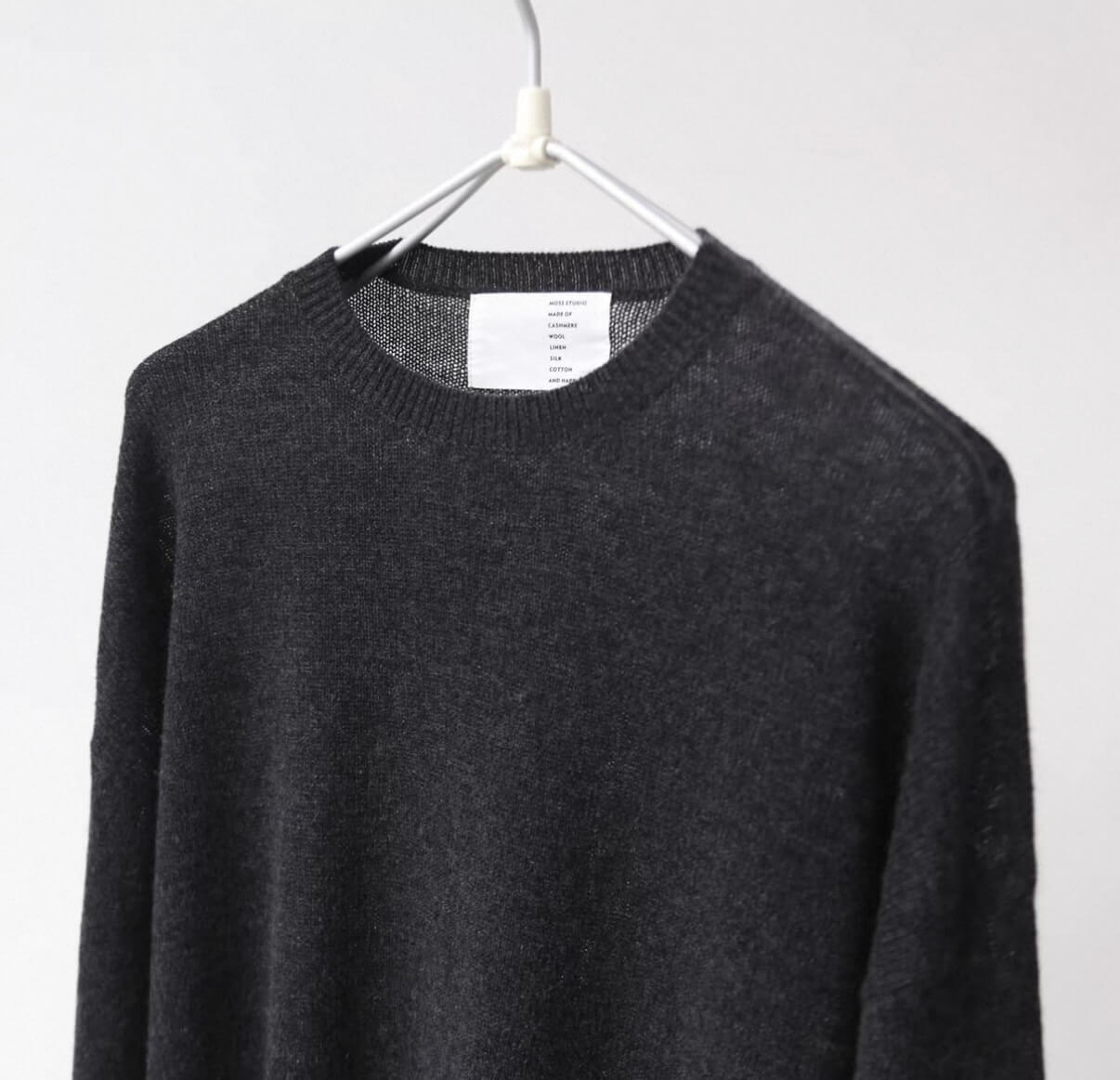 Lightweight 100% Cashmere Sweater for Women in charcoal grey