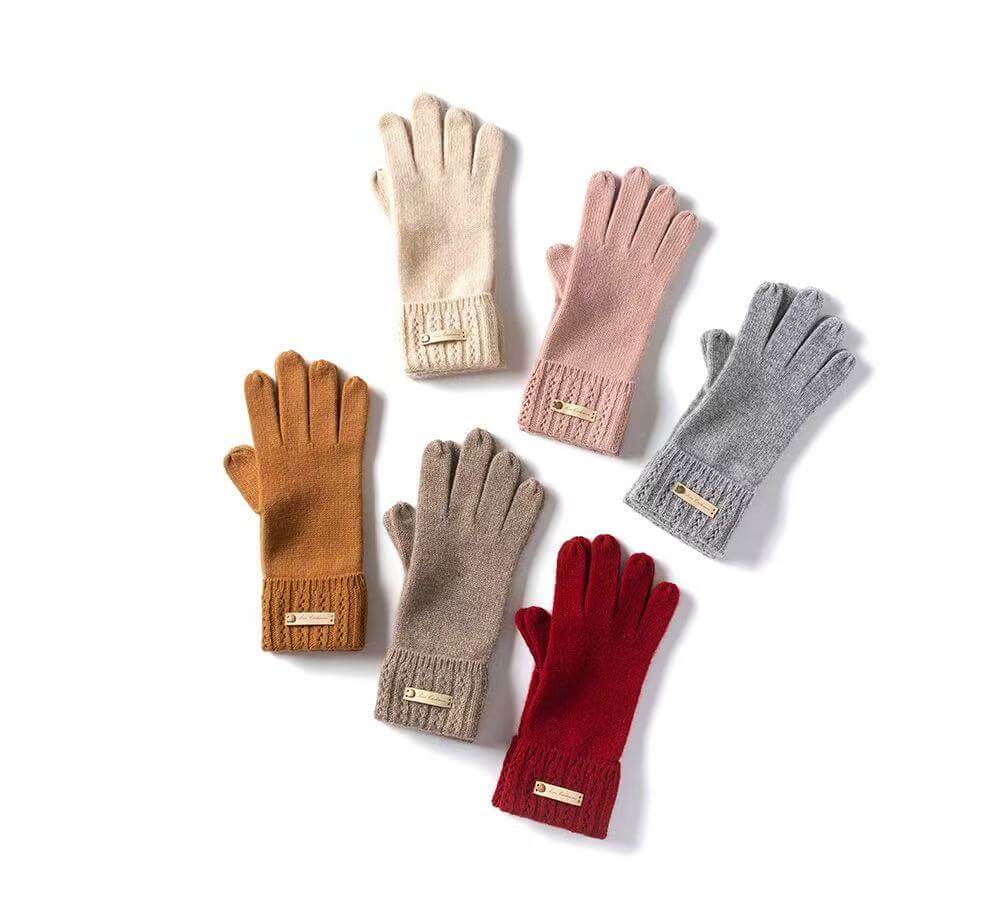 luxury winter gloves for women soft cashmere knit gloves