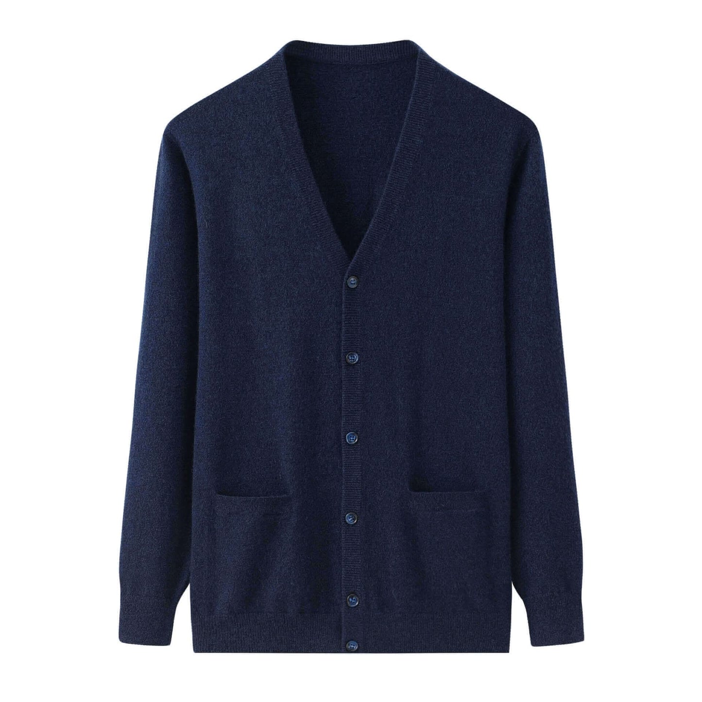 A timeless essential for every man’s wardrobe.
This 100% pure cashmere cardigan combines warmth, softness, and sophistication. Perfect layered over a shirt or under a blazer for effortless style and comfort.
