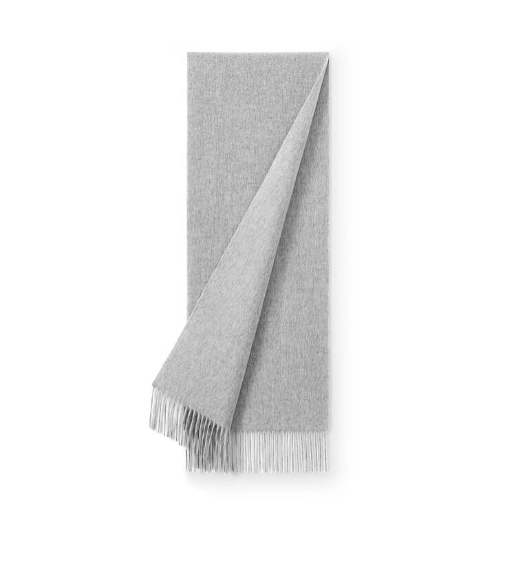 women's men's cashmere scarf in light grey