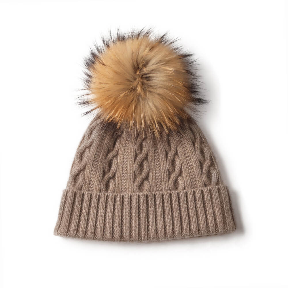 Luxurious 100% Cashmere Beanie for Women — Effortless Elegance, Cozy Warmth in camel