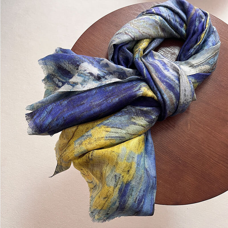 Luxurious 100% Cashmere Scarf Wrap – Your Artistic Travel Companion