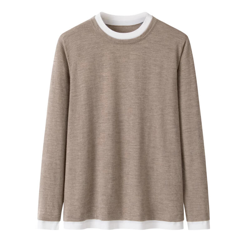 Featherlight Luxury: Women’s 100% Cashmere Sweater in camel