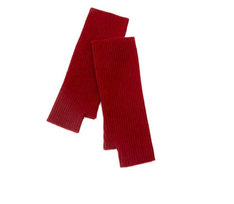women's cashmere gloves in red color