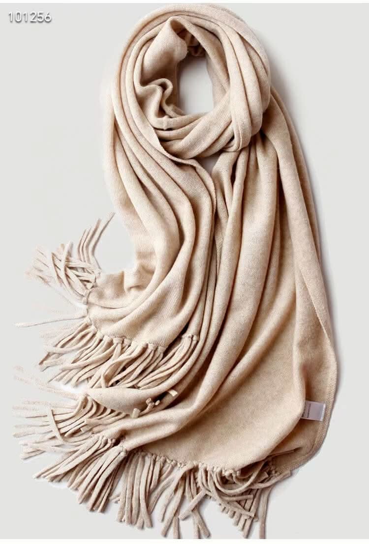 Ultra-Plush Women's 100% Pure Cashmere Scarf – Extra Long Winter Luxury (210cm x 60cm) in beige