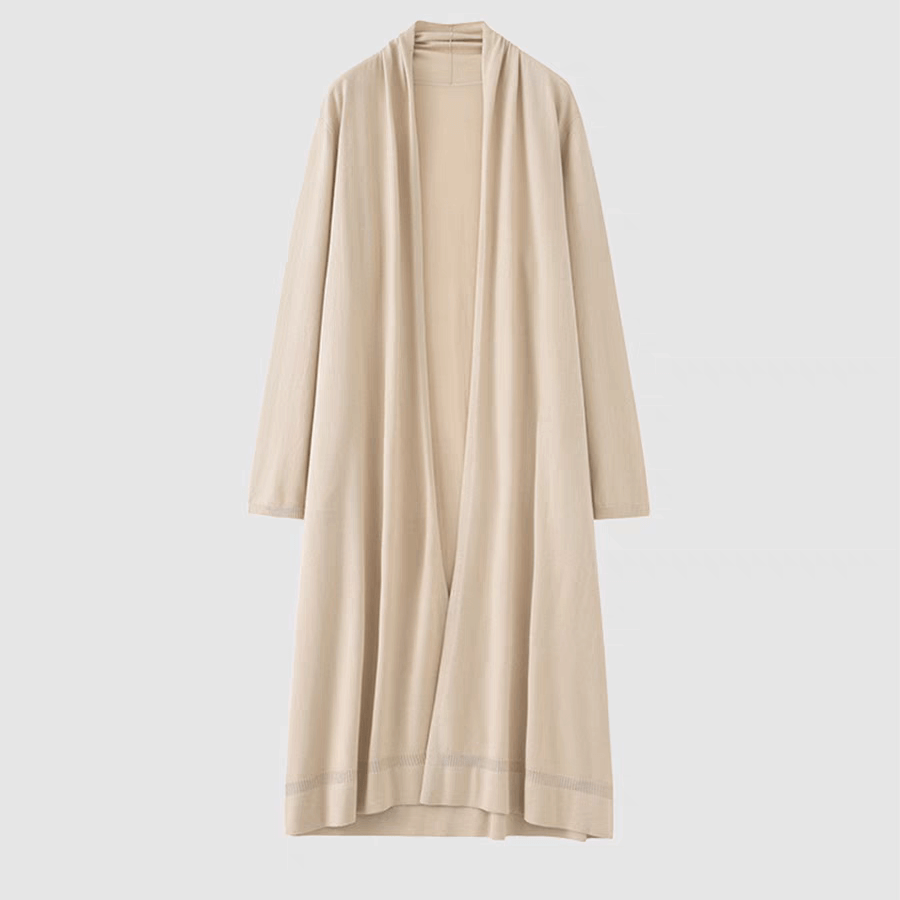 women's silk and cashmere cardigan duster sweater