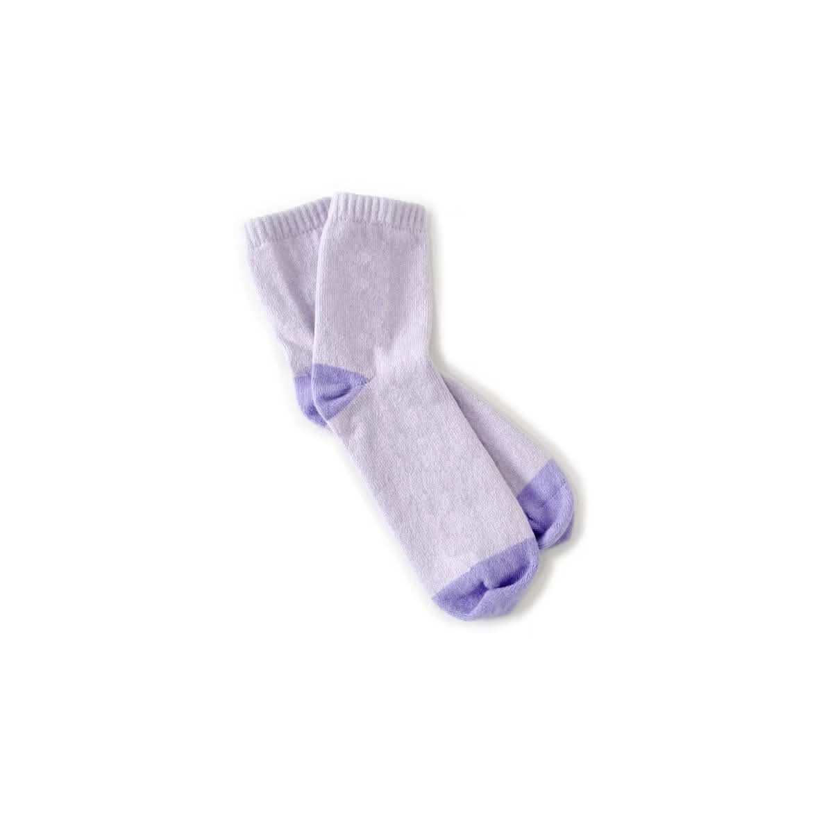 women's cashmere socks in light purple