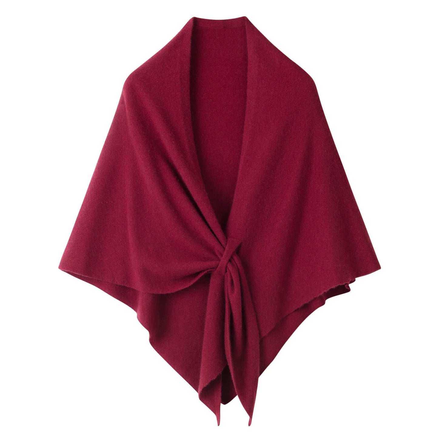 Angora red pure cashmere knitted wrap elegant style