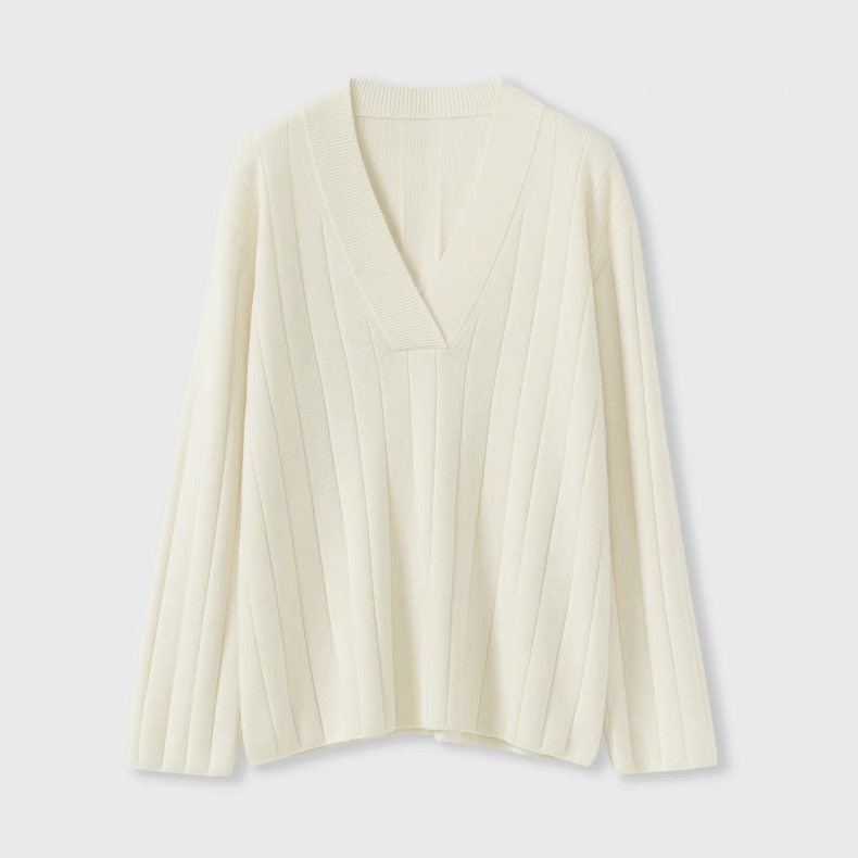 Premium women’s cashmere sweater L and XL sizing white