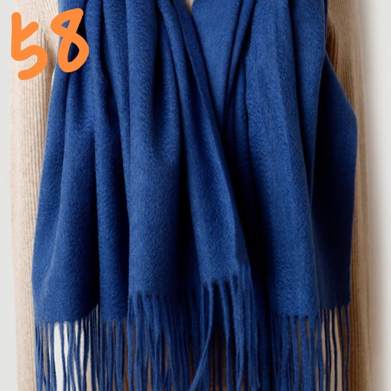 blue color women's pure Cashmere Scarf