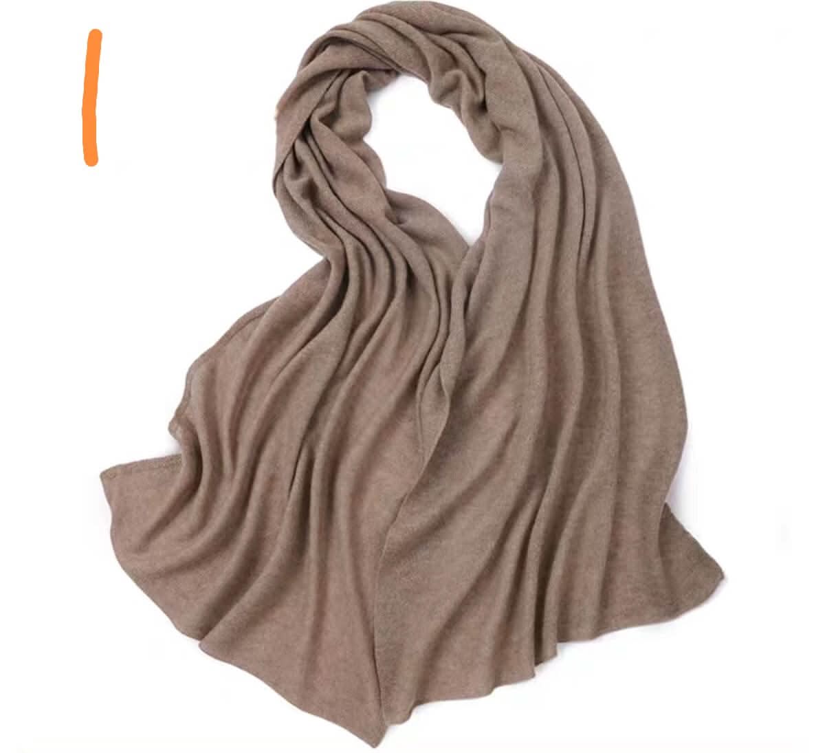 women's Cashmere Travel Wrap in camel color