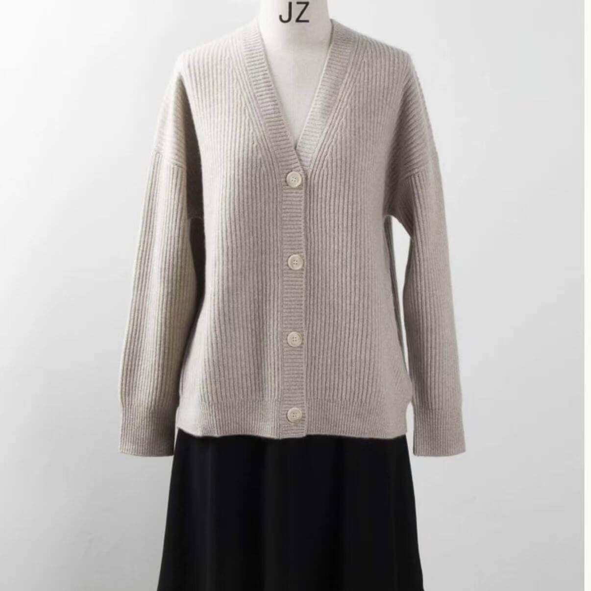 100% Women’s Chunky Cashmere V-Neck Cardigan, softest cashmere sweater