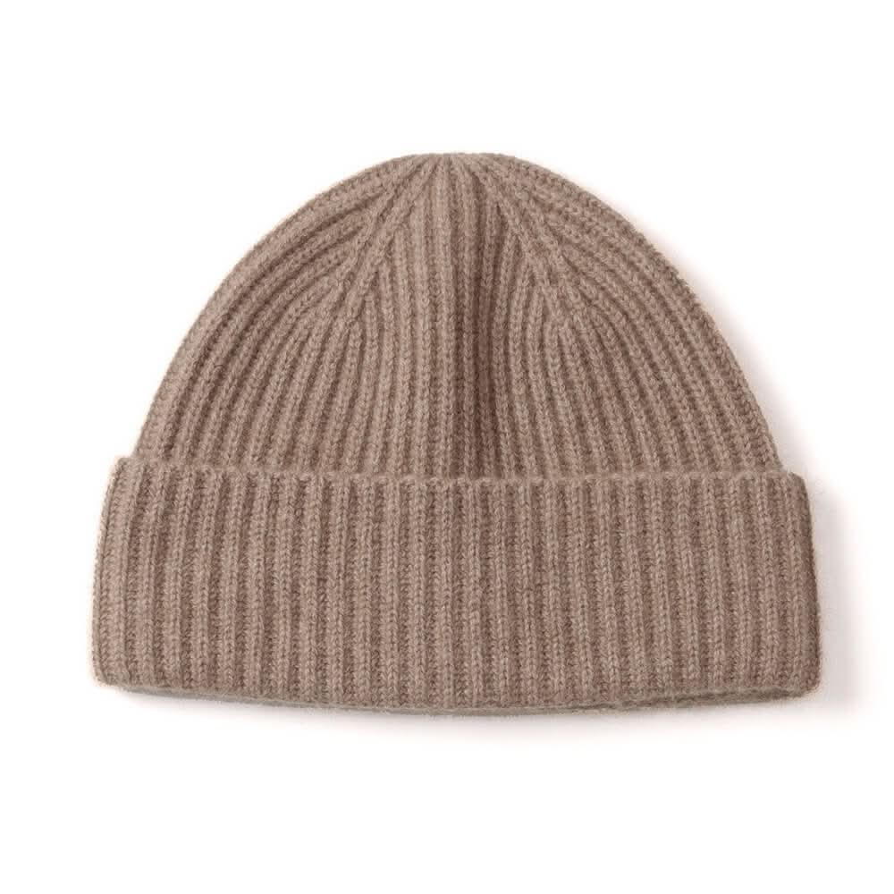 100% cashmere beanie hats ribbed cashmere hats