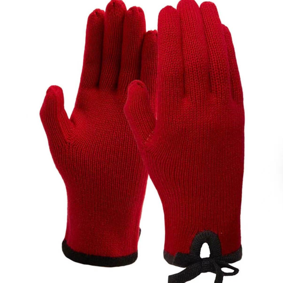 red cashmere gloves women luxury winter fashion