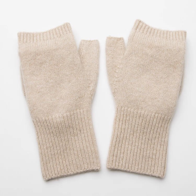 Women’s 100% Cashmere Convertible Mittens – Cable Knit Flip-Top Gloves for Winter Warmth
